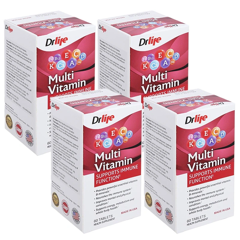Combo 4 hộp Drlife Multivitamin hỗ trợ nâng cao sức đề kháng hộp 60 viên - 
